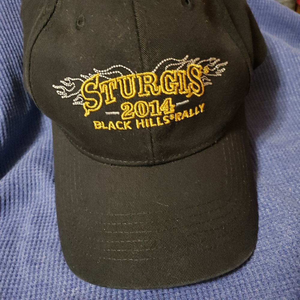 Black baseball cap adjustable Sturgis 2014